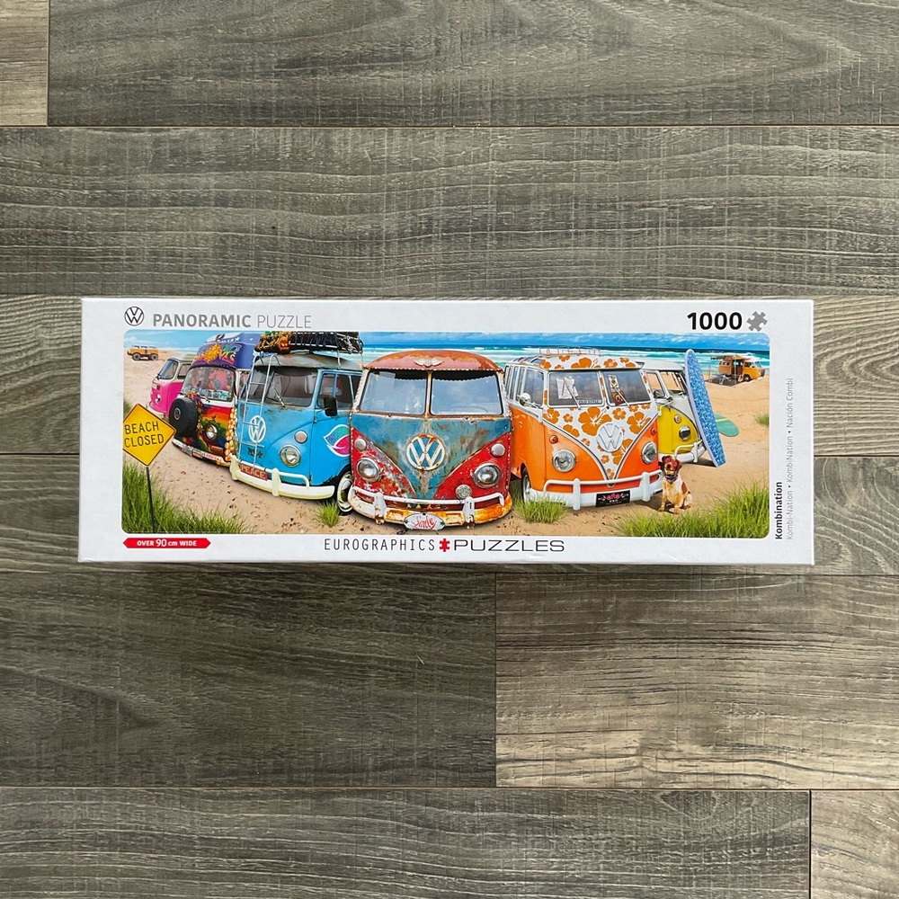 EuroGraphics Volkswagon KombiNation Panoramic 1000-Piece Puzzle VW Buses